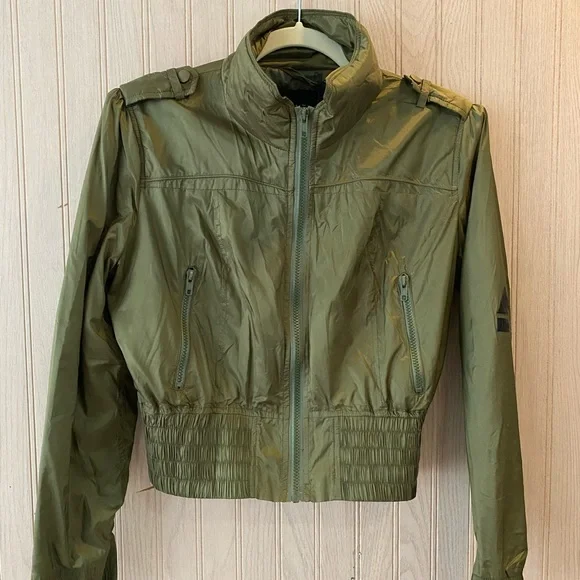 LALA ANTHONY COLLECTION green windbreaker M - Picture 2 of 6